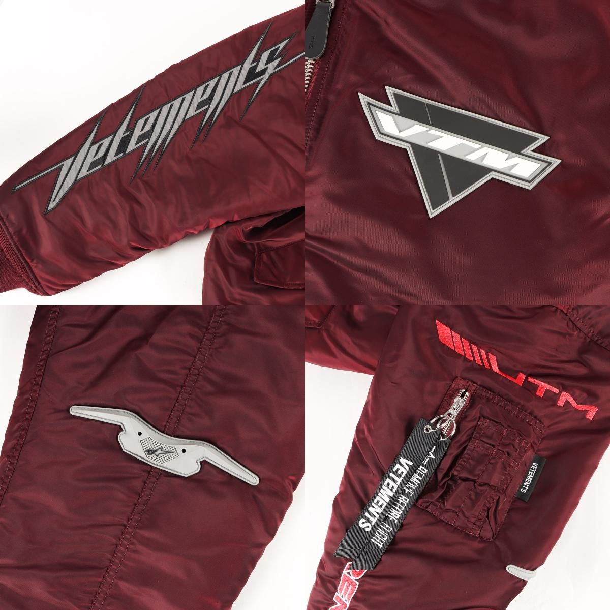 美品】VETEMENTS ヴェトモン ジャケット バーガンディー サイズ:M