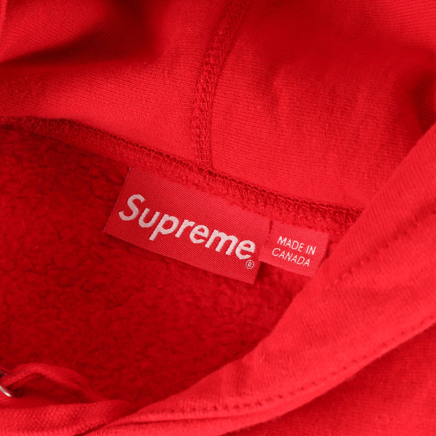 【即完売品】シュプリームパーカー　ハートアーチ刺繍ロゴ　レッド　M Supreme シュプリーム パーカー レッド サイズ:L | 21SS ハート刺繍