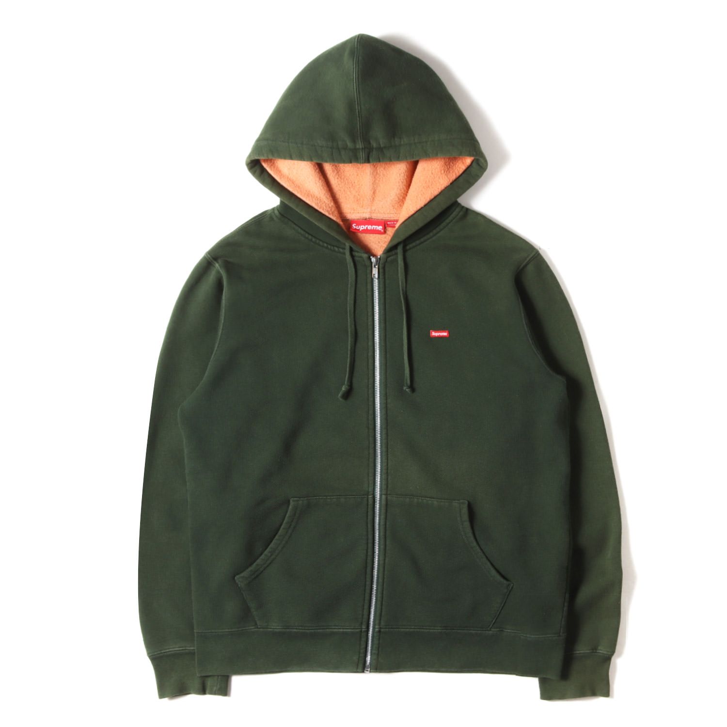 Supreme オリーブグリーン フルジップパーカー M Supreme シュプリーム パーカー グリーン サイズ:M | スモールBOXロゴ