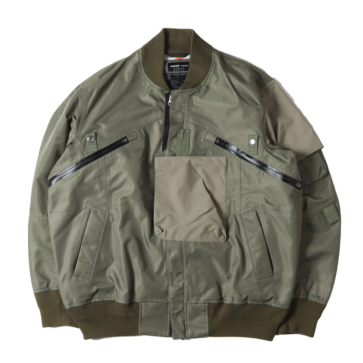Sacai サカイ ジャケット カーキ サイズ:3 | ACRONYM 再構築 ナイロン