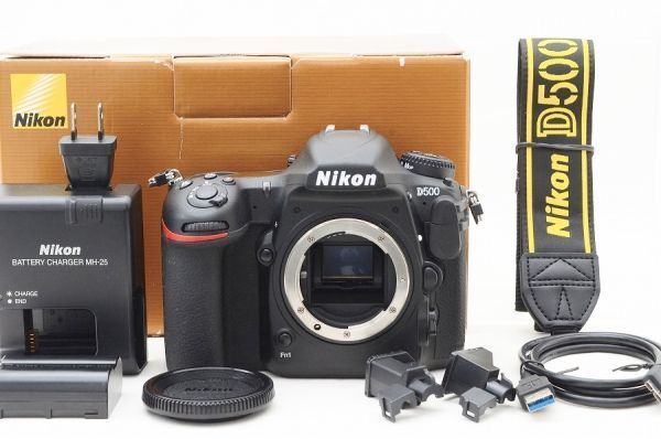 2026/3/23 ☆極上美品☆ Nikon ニコン D500 ボディ 元箱 付属品 Shot数