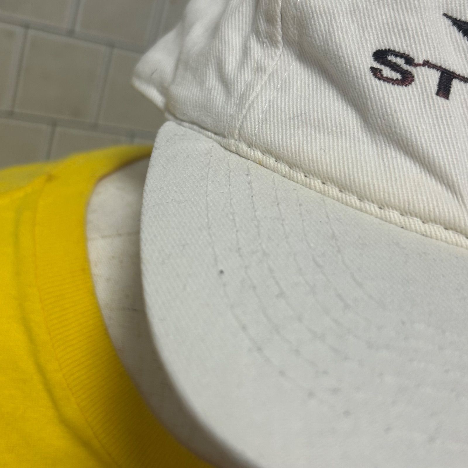 90s old stussy オールドステューシー キャップ スター刺繍 usa製 白