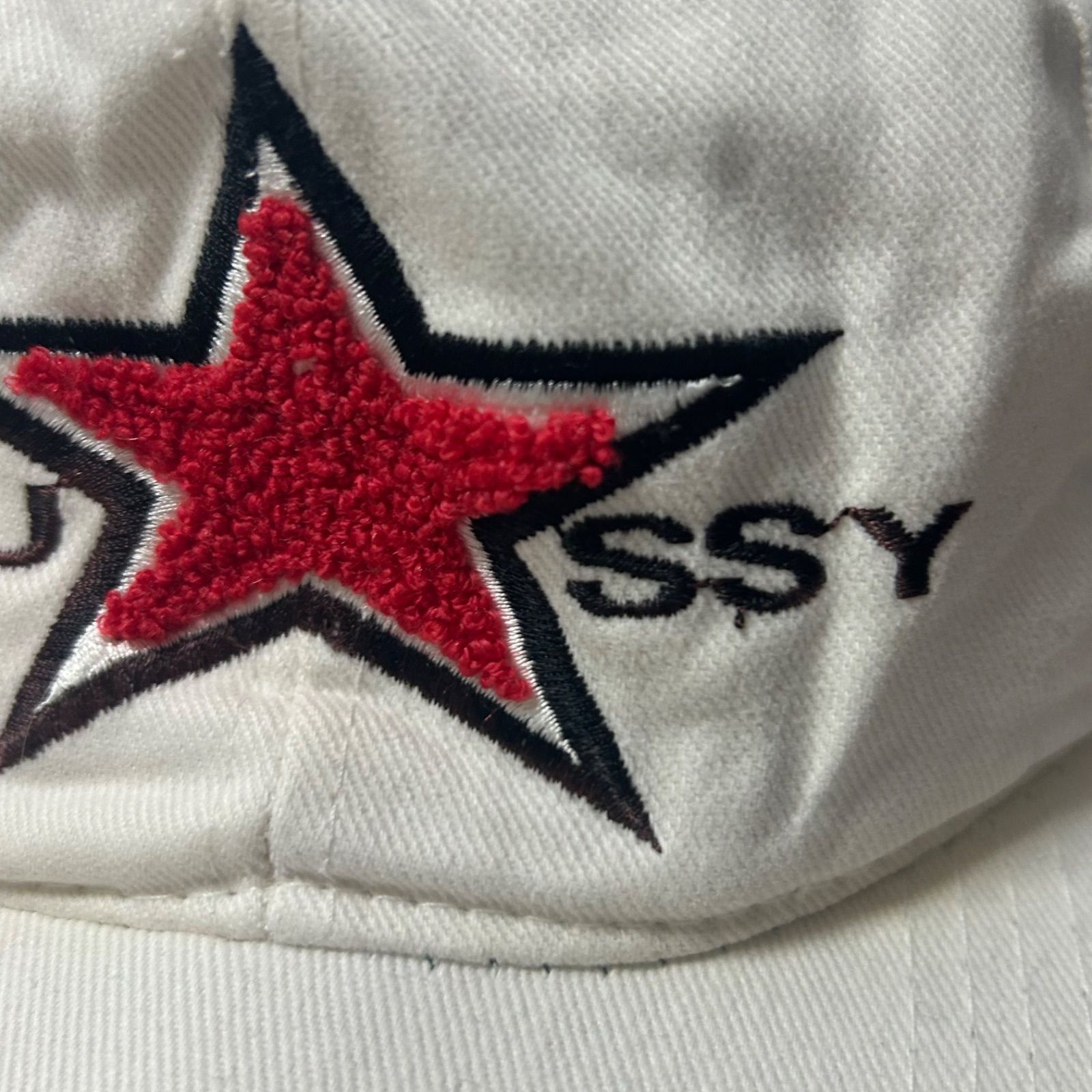 90s old stussy オールドステューシー キャップ スター刺繍 usa製 白