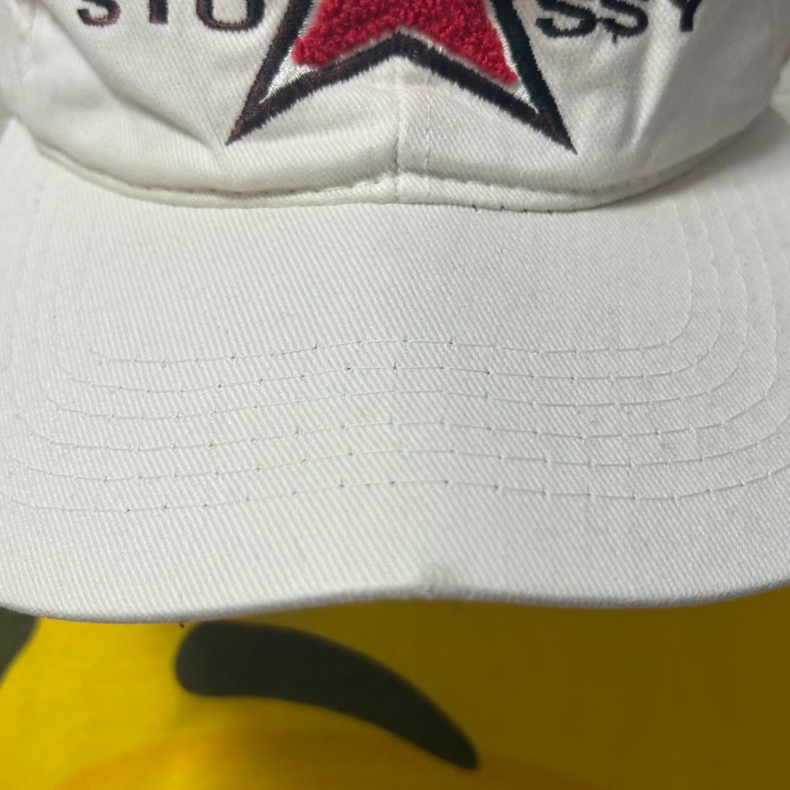 90s old stussy オールドステューシー キャップ スター刺繍 usa製 白