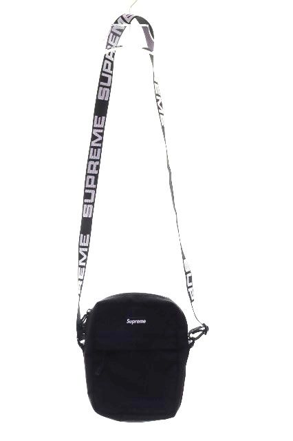 メンズ シュプリーム SUPREME 18SS SHOULDER BAG BLACK ショルダー 