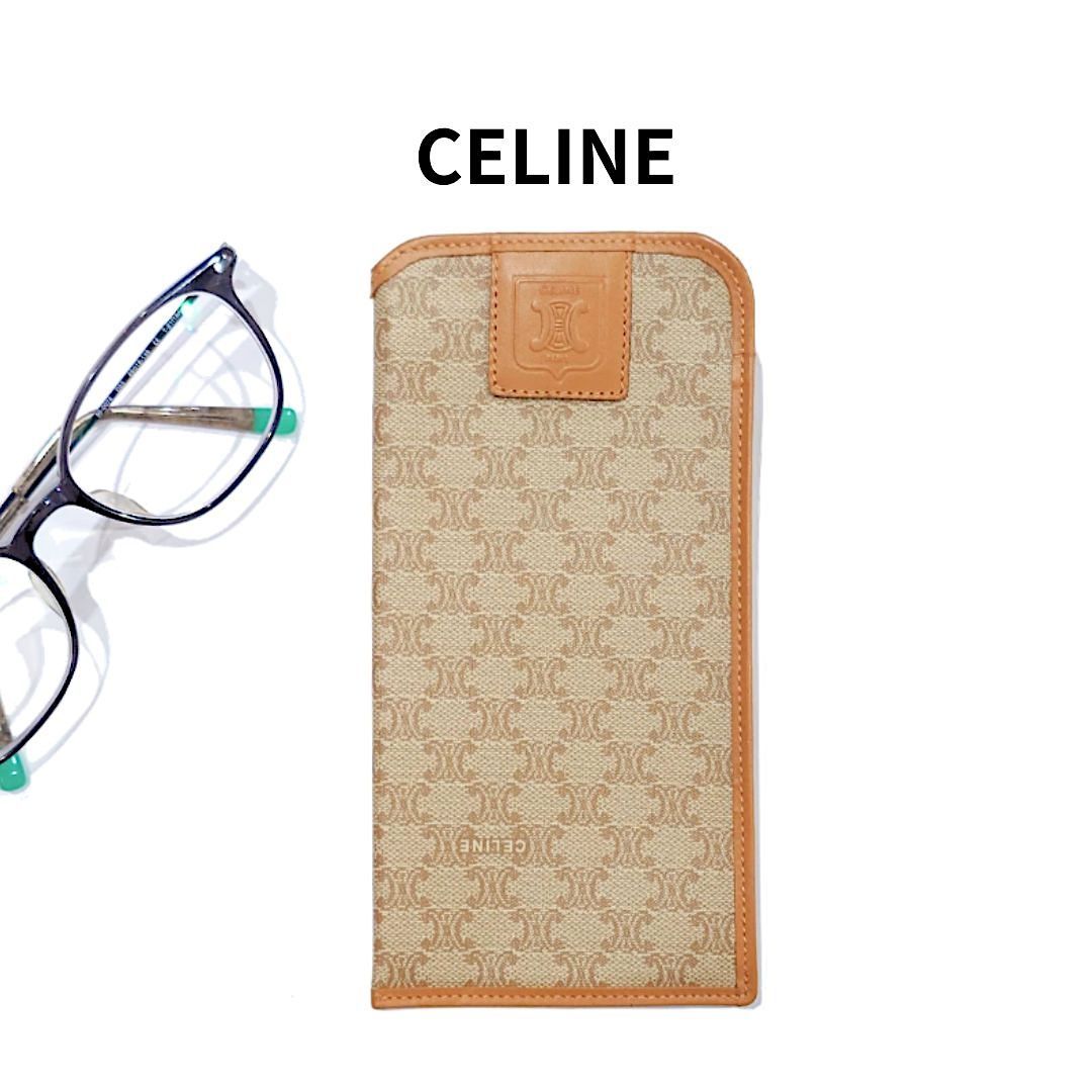 ヴィンテージ CELINE セリーヌ マカダム柄 ソフト メガネケース グラス