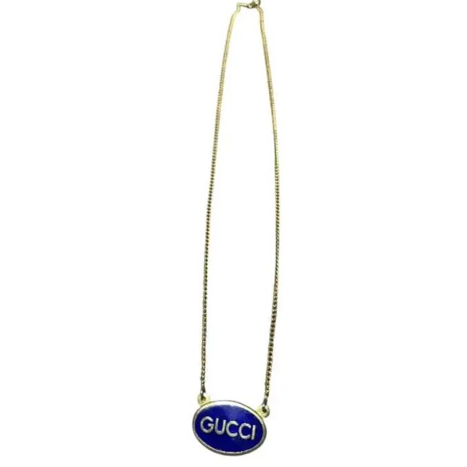 GUCCI グッチ ロゴ ペンダント ネックレス オールド ヴィンテージ 