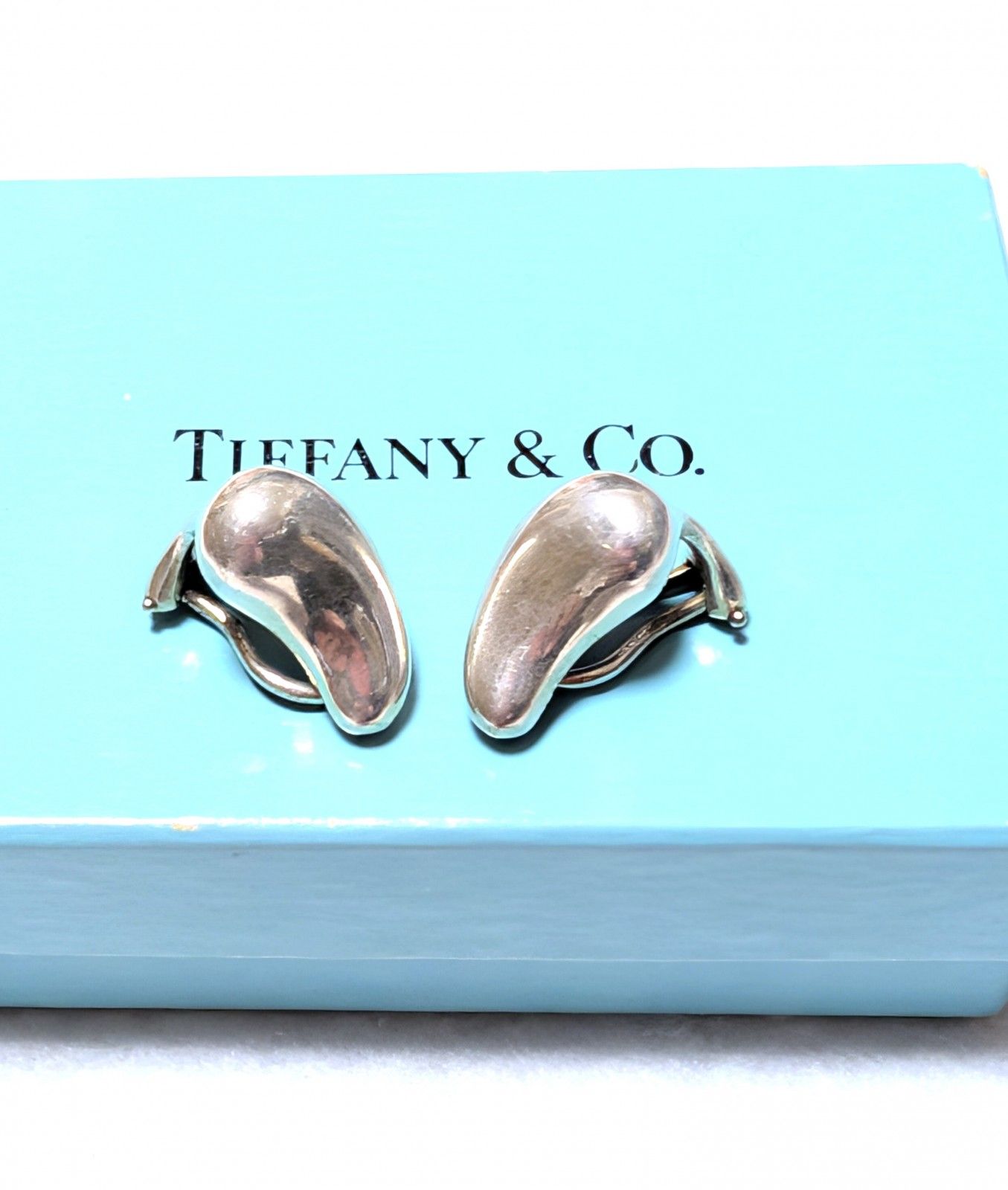 美品 Tiffany & Co. ティファニー ティアドロップ 雫 イヤリング 