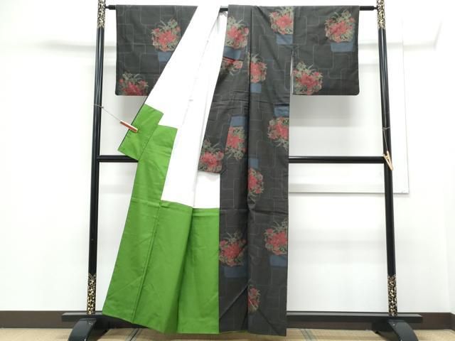 ☆平和島様☆専用出品商品です！ 平和屋着物□本場大島紬 7マルキ 色紙重ね花文 正絹 逸品 CABD5434th