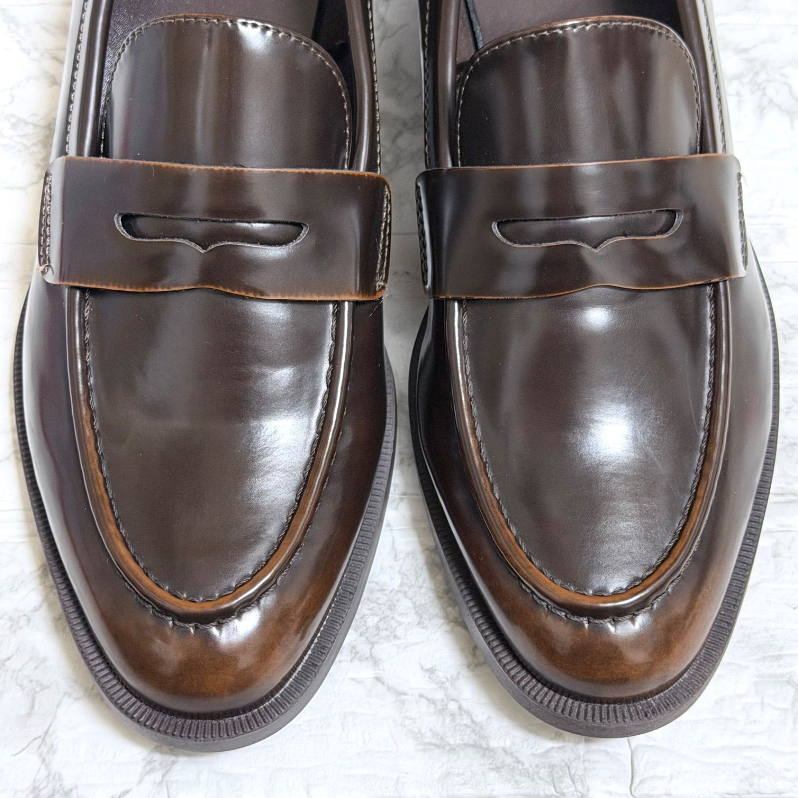 ビンテージ 【極美品】ZARA コインローファー 40 ダークブラウン 26.0 