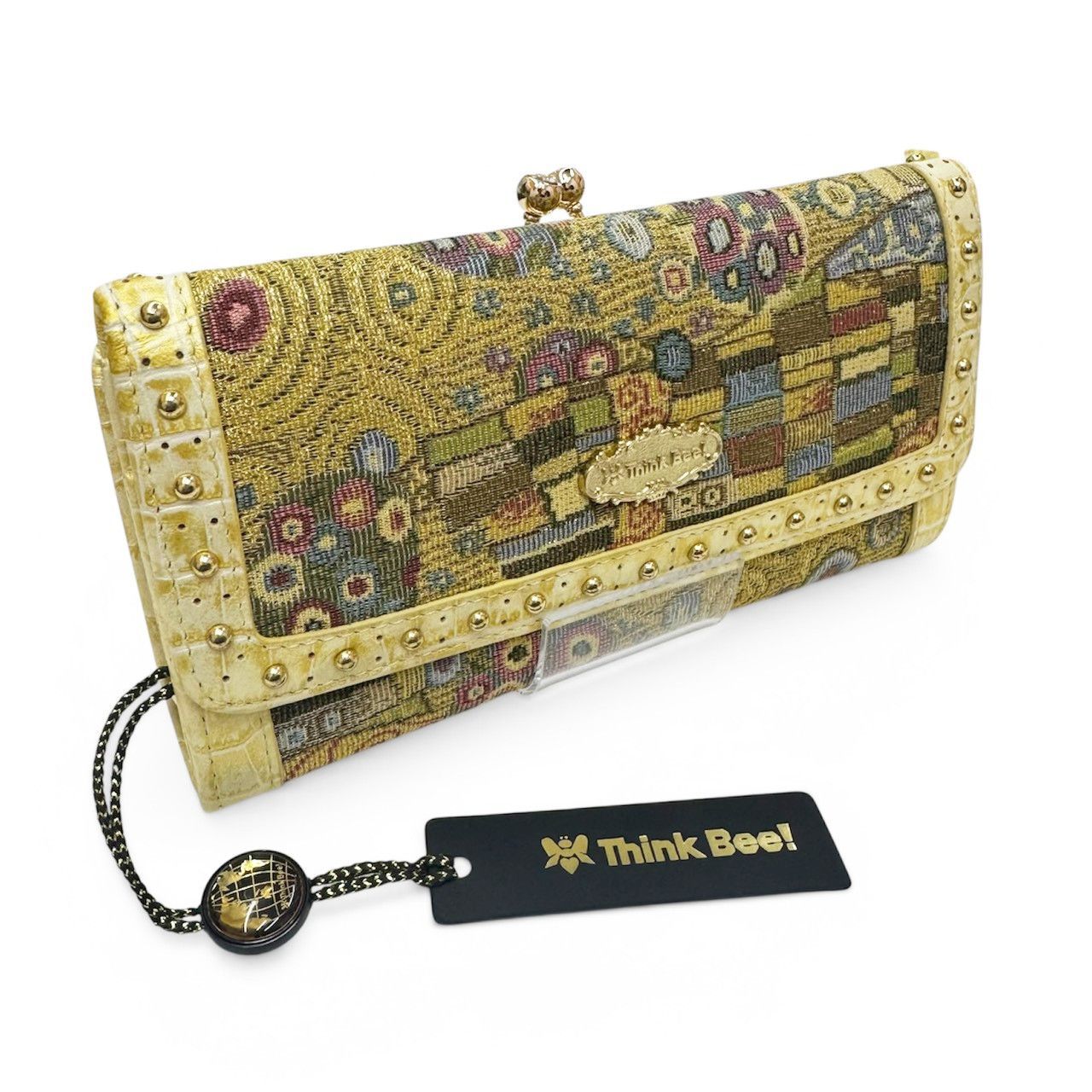 新品タグ付未使用 Think Bee! リボンズ デニムグレー 長財布 Think Bee