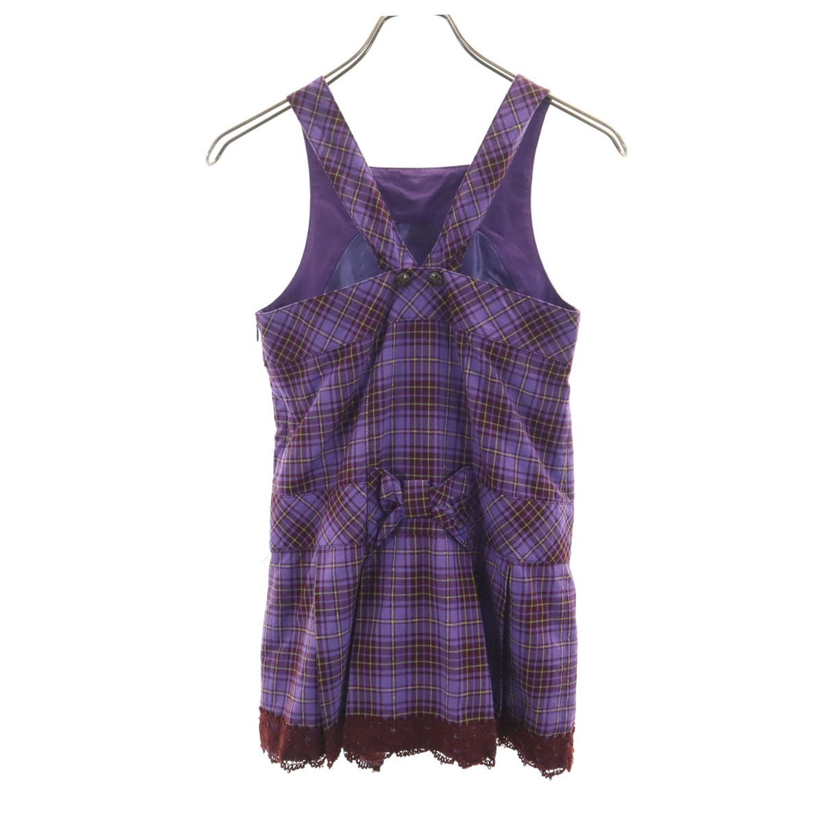 ANNA SUI mini アナスイ ミニ チェック柄 ノースリーブ ワンピース 130 