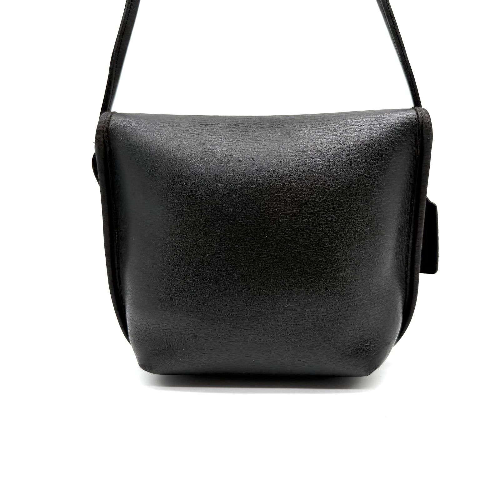 OLDCOACH y2k 80s Vintage black leather shoulder bag オールドコーチ 