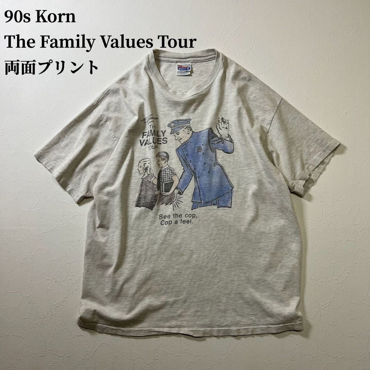 90s Korn The Family Values Tour 両面プリント シングルステッチ バン 
