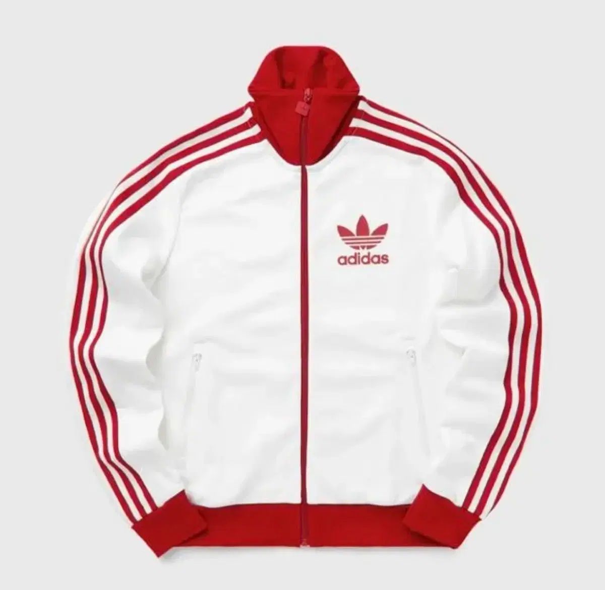 adidas アディダス ☆ジャージ トラックジャケット ホワイト レッド L 商品は100%正規品 adidas アディダス トラックジャケット ホワイト