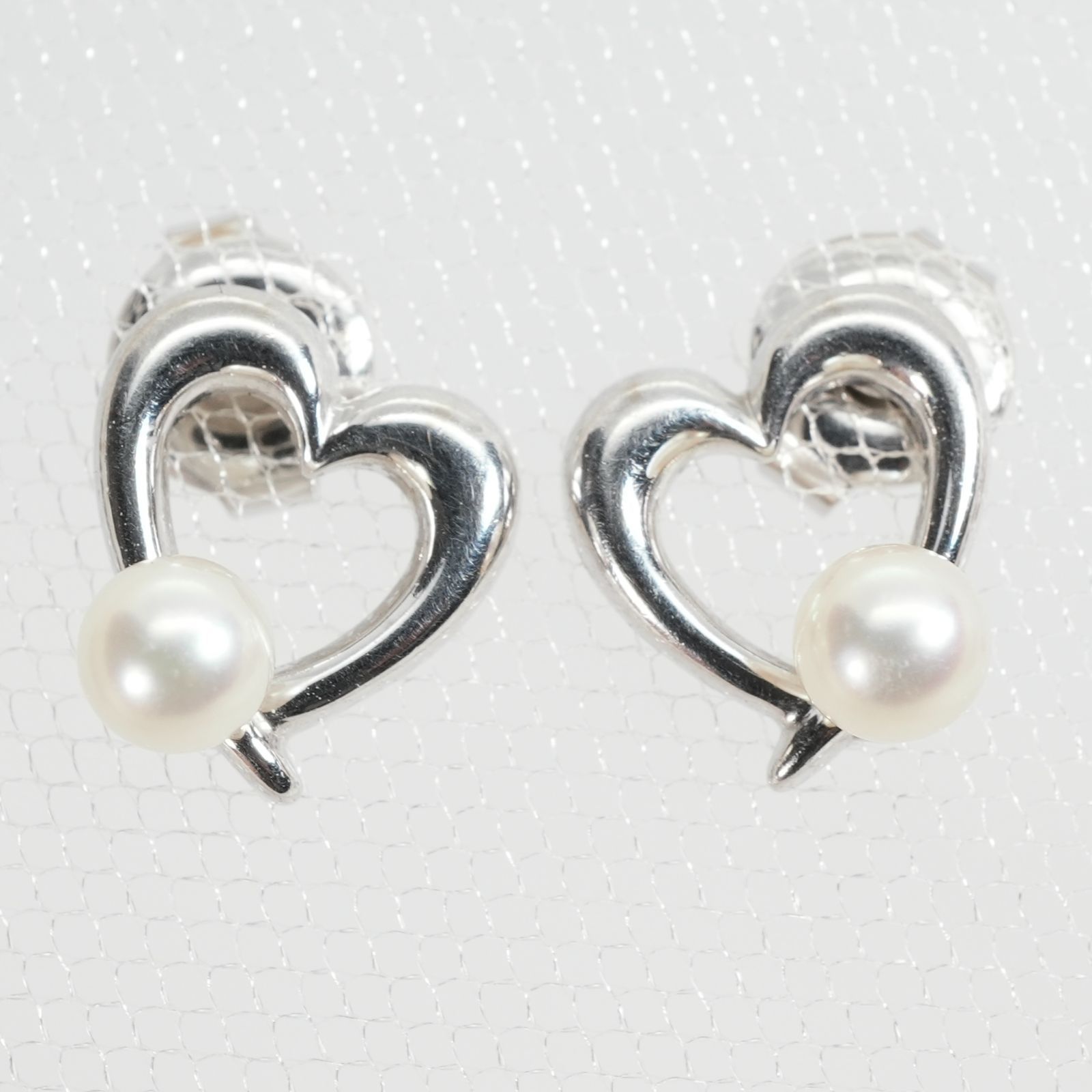 ミキモト ハート K18WG パール ピアス MIKIMOTO◎ /24-4562 - メルカリ