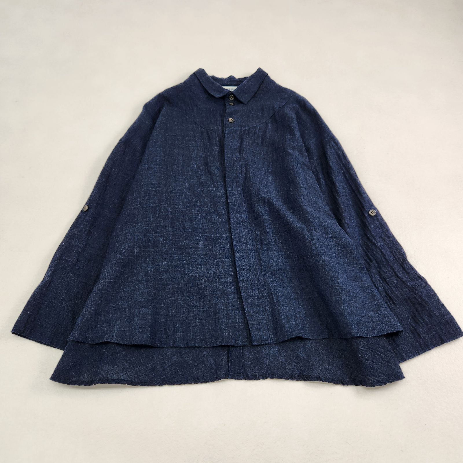美品 Plantation 長袖ブラウス プランテーション 希少シルエット 綿 