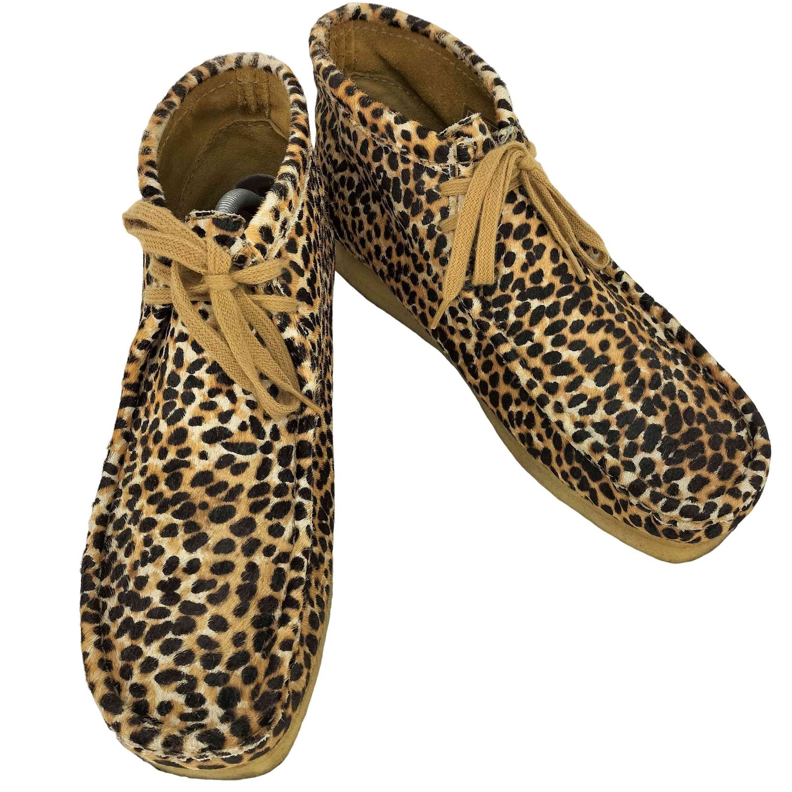 Clarks(クラークス) WALLABEE レオパード柄ハラコシューズ メンズ
