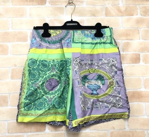 VERSACE ヴェルサーチェ デニムショートパンツ バロック柄 ロゴ