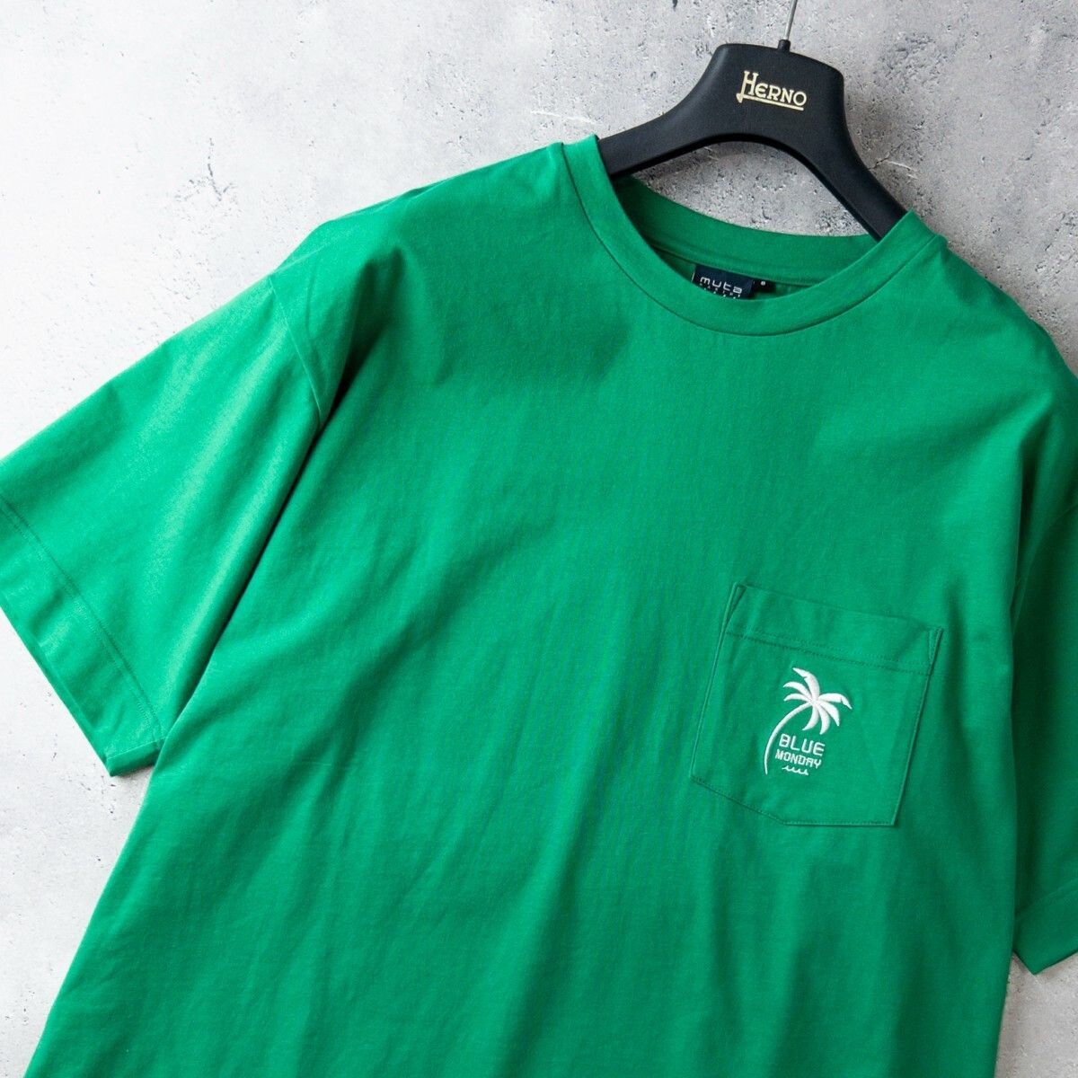 極美品 muta MARINE ムータ マリン 半袖 Tシャツ メンズ 8 (2XL) 緑色