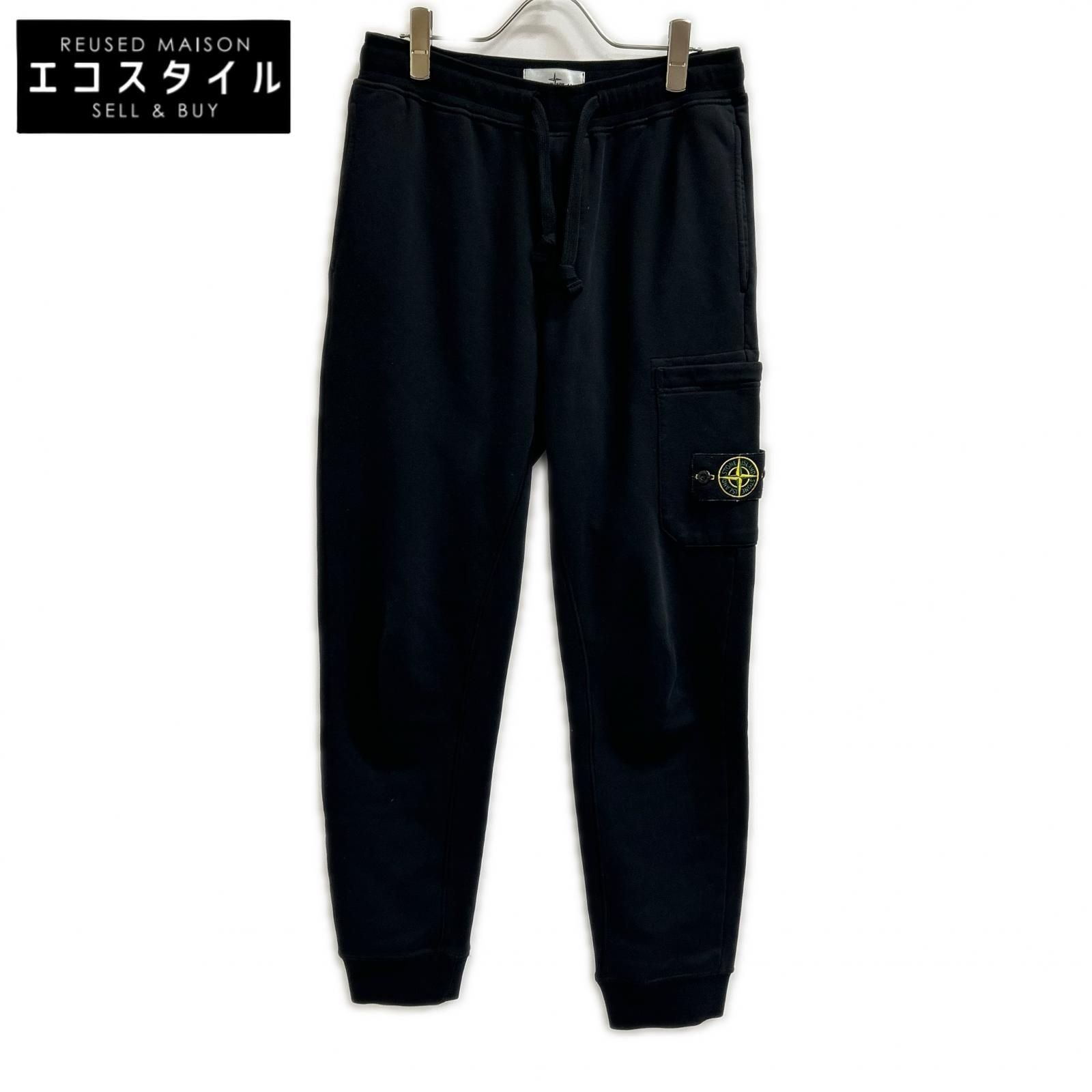 STONE ISLAND ストーンアイランド ﾌﾞﾗｯｸ ORGANIC COTTON FLEECE ｼﾞｮｶﾞｰ 