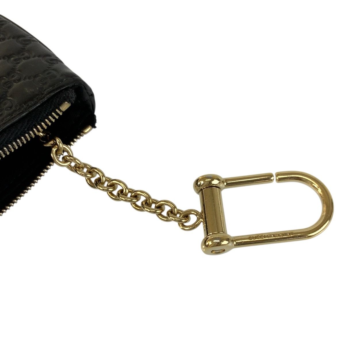 美品 GUCCI グッチ マイクログッチシマ ブラック 黒 ゴールド金具 