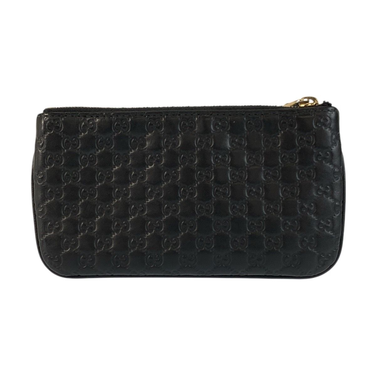 美品 GUCCI グッチ マイクログッチシマ ブラック 黒 ゴールド金具 