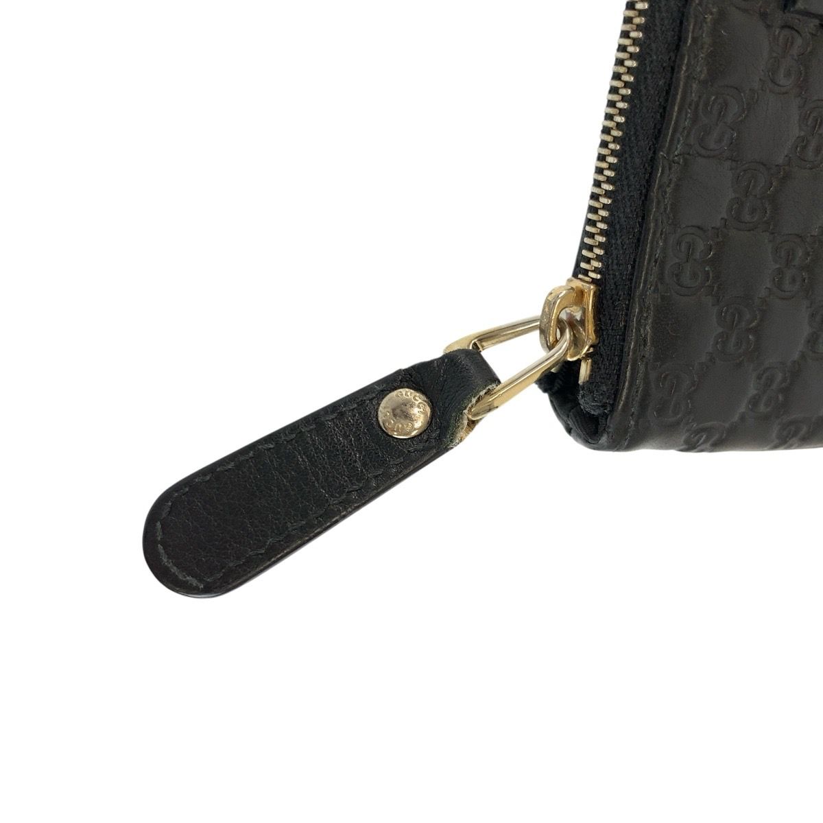 美品 GUCCI グッチ マイクログッチシマ ブラック 黒 ゴールド金具 