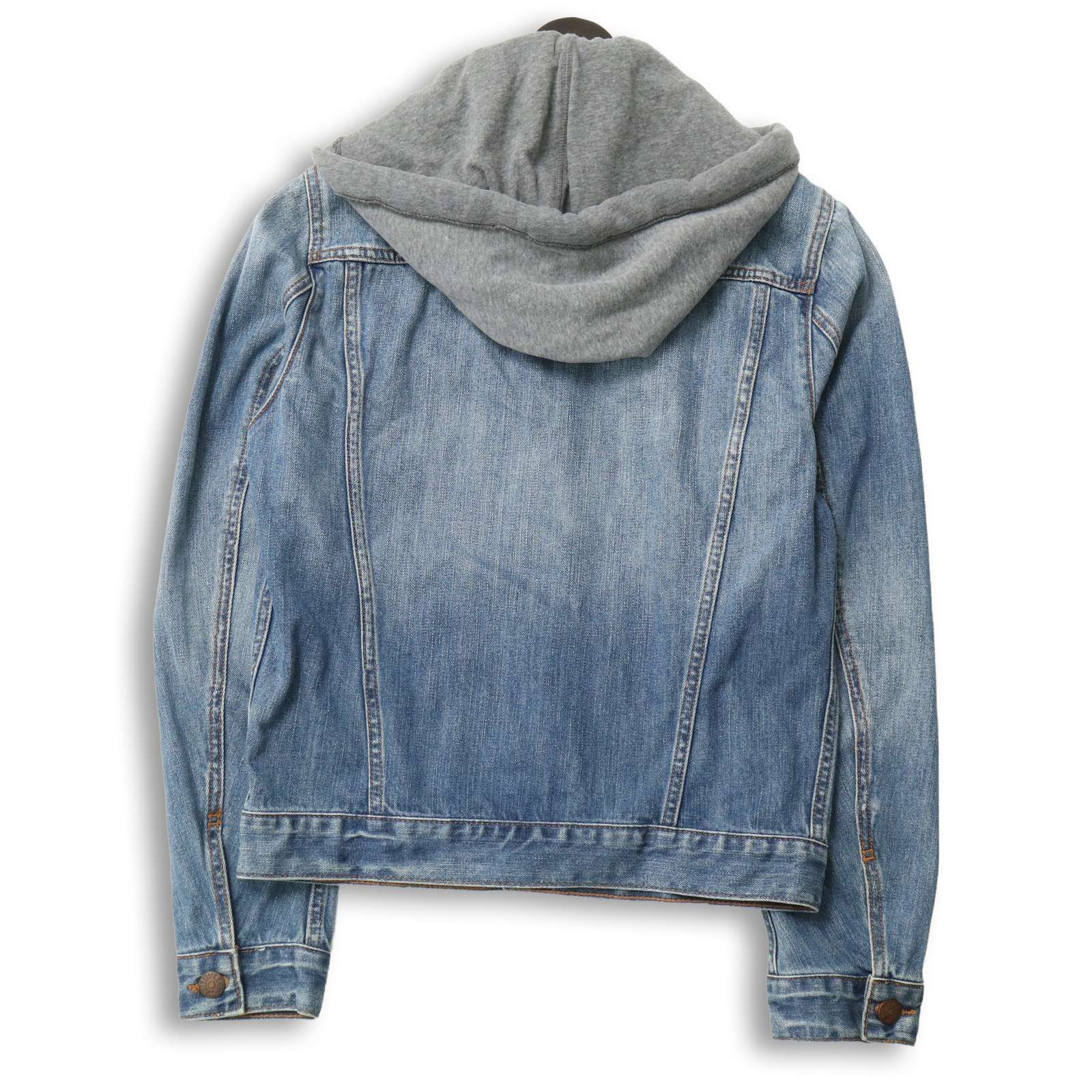 HOLLISTER ホリスター 通年 USED加工☆ 異素材 フーディー デニム 
