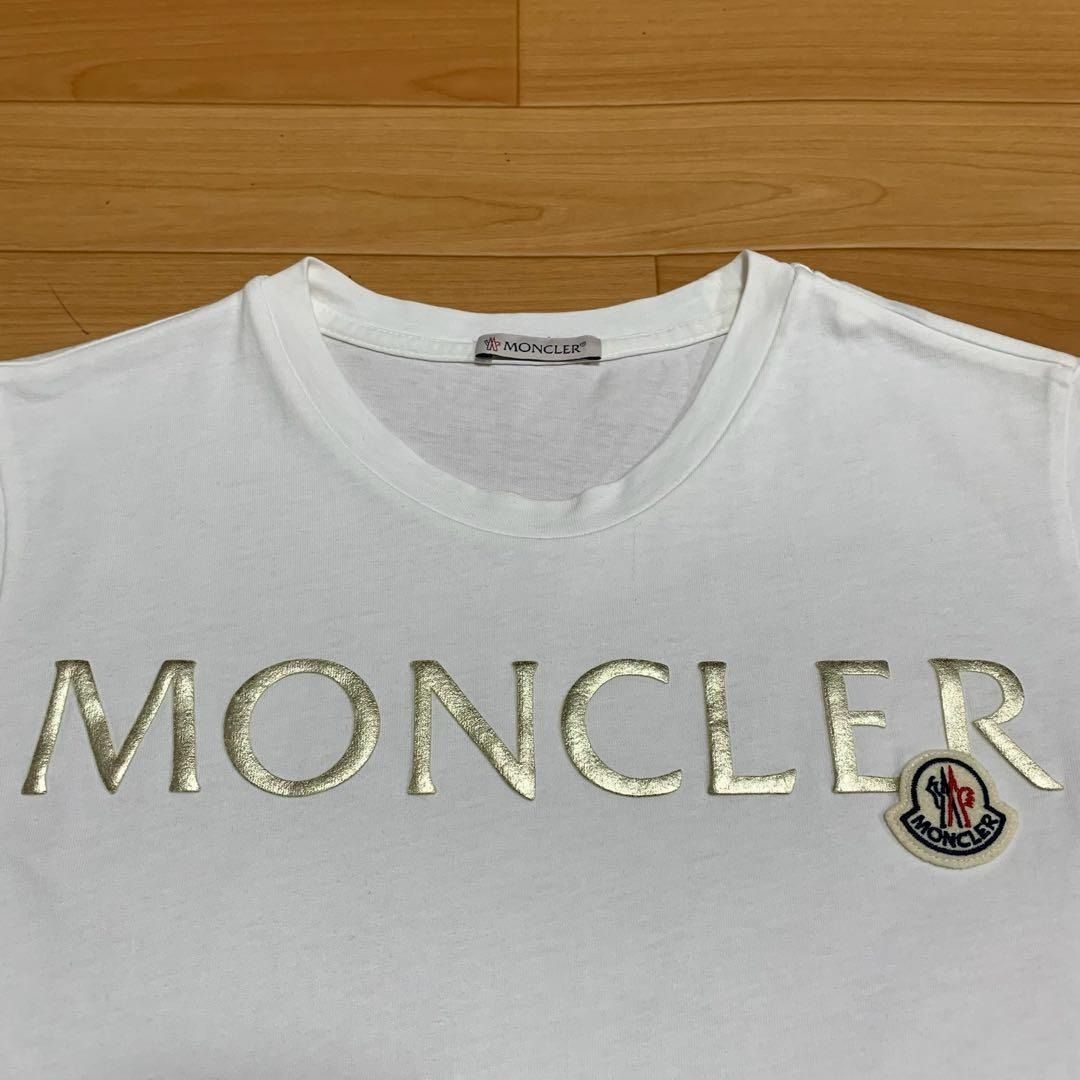 MONCLER ゴールドロゴ ワッペン Tシャツ レディース 5S49 - メルカリ