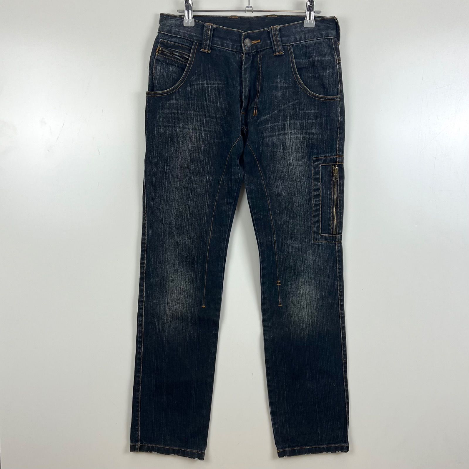 291295=HOMME 00s y2k archive many pocket denim pants 1 S メニー 
