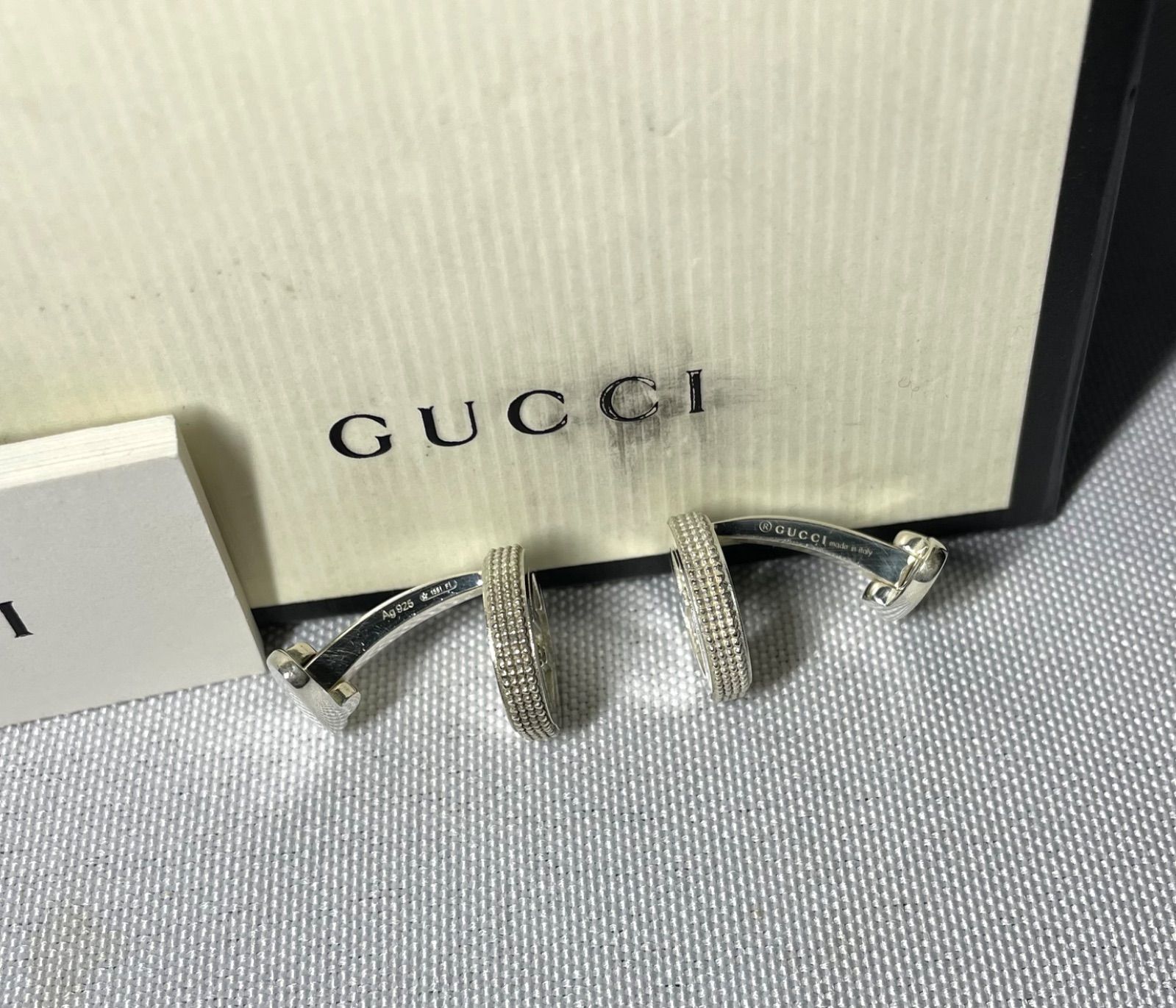 希少 GUCCI グッチ インターロッキングG GG ロゴデザイン スターリング