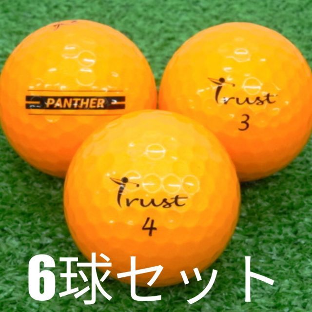 Lost Ball Golf Ball Trust Panther Orange 6 Ball Set Used A Rank Special Trust Panther Super Soft Hits, Feels Comfortable Every Time You Hit It! The BIG MAX high resilience core maximizes flight distance. Surprising that even beginners and those who don't have confidence in their strength can fly easily