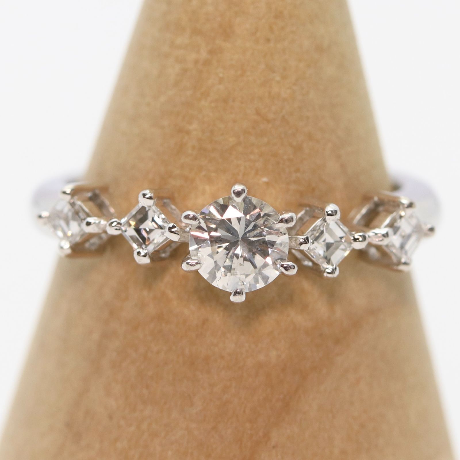 天然 ダイヤモンド 0.50ct Pt900 バゲット リング/24-2022S - メルカリ