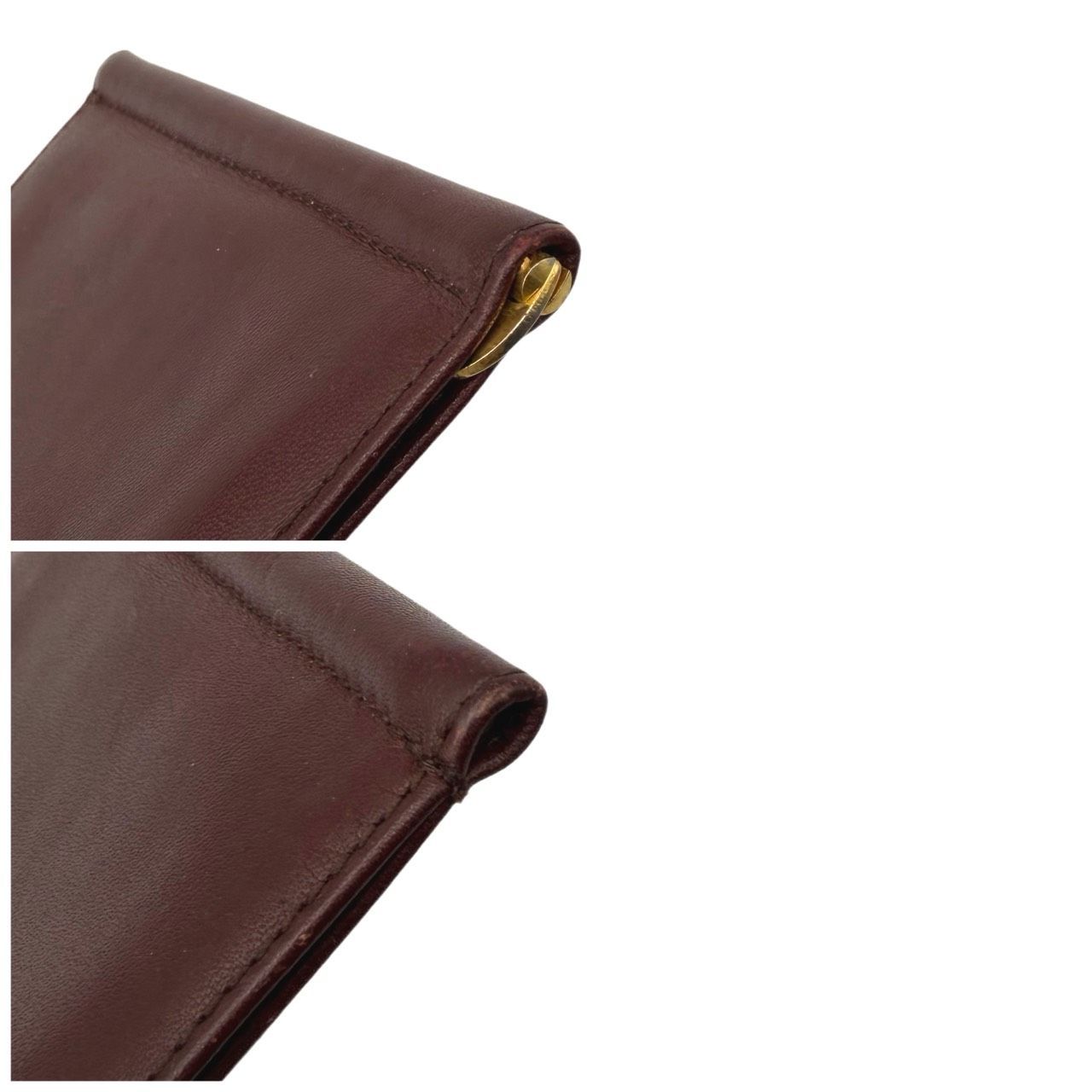 美品 カルティエ マネークリップ ボルドー マストライン 札入れ