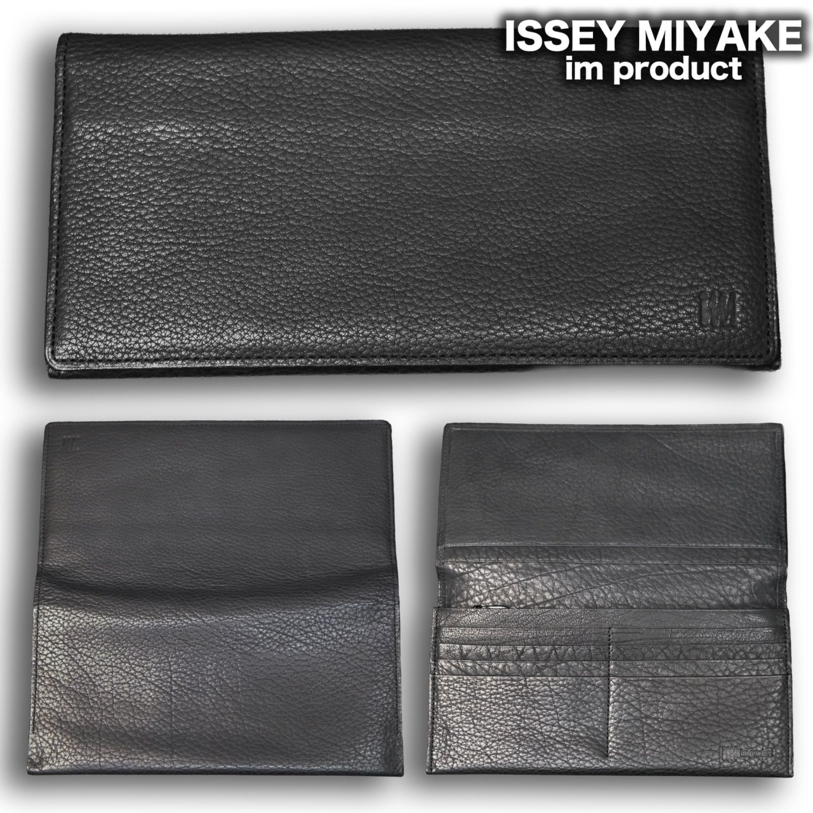 90's ISSEY MIYAKE MIYAKE DESIGN STUDIO 本革 長財布 シュランケン