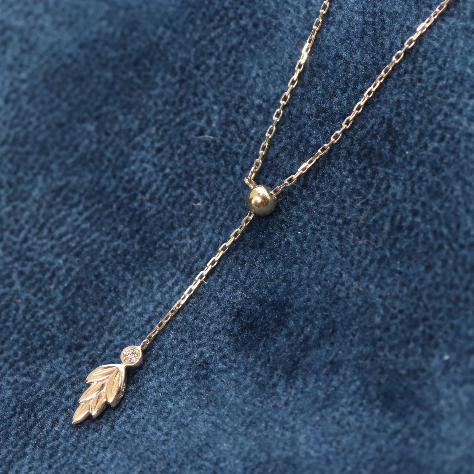 agete 10k ダイヤモンド リーフ Y字ネックレス 美品 アガット ネックレス ダイヤ リーフ Y字 K10 /24-2664 - メルカリ