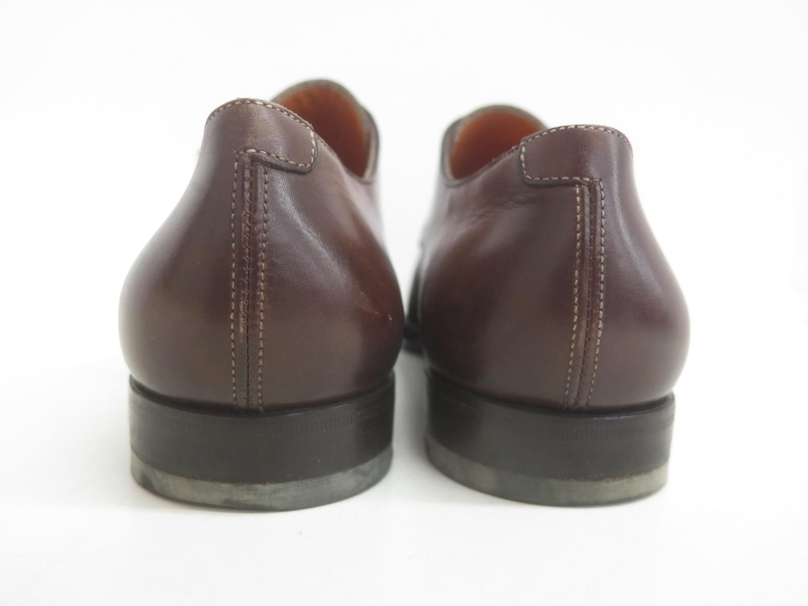 サントーニ　santoni ダブルモンク シューズUK5.5 ブラウンジョンロブ ☆5556☆SANTONI サントーニ 7508 レザー ダブルモンクシューズ UK5