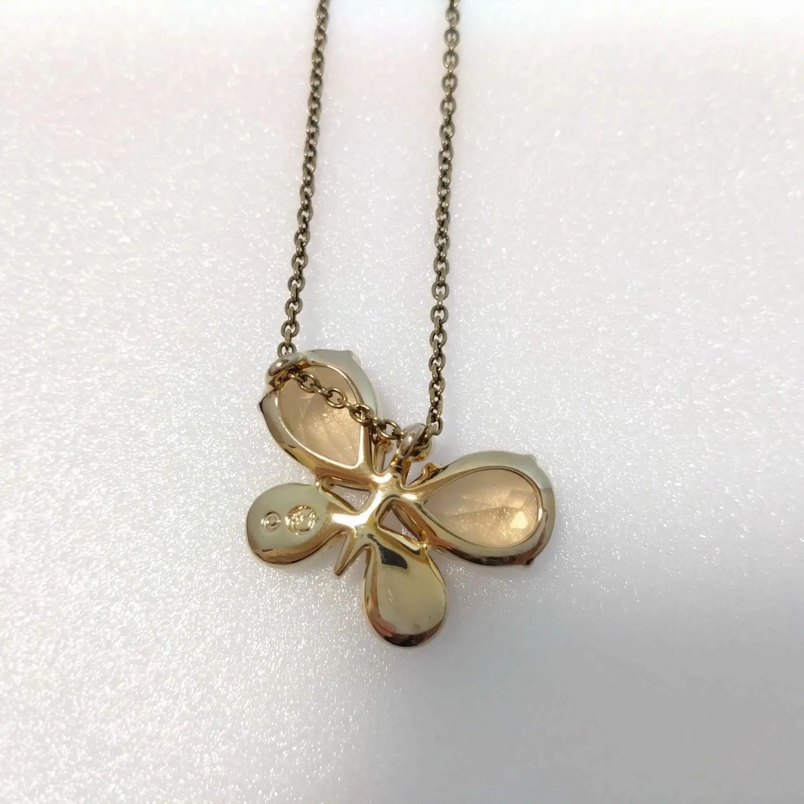 Swarovski バタフライ 蝶 ゴールドネックレス 新品同様 SWAROVSKI