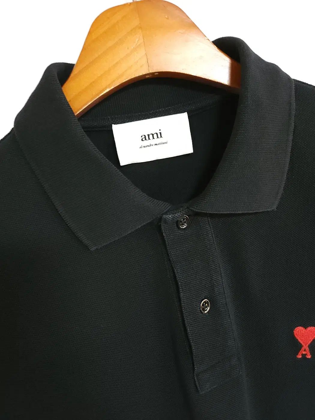 AMI Paris ハートロゴ クルーネックニット ブラック ami 黒 ポロニット