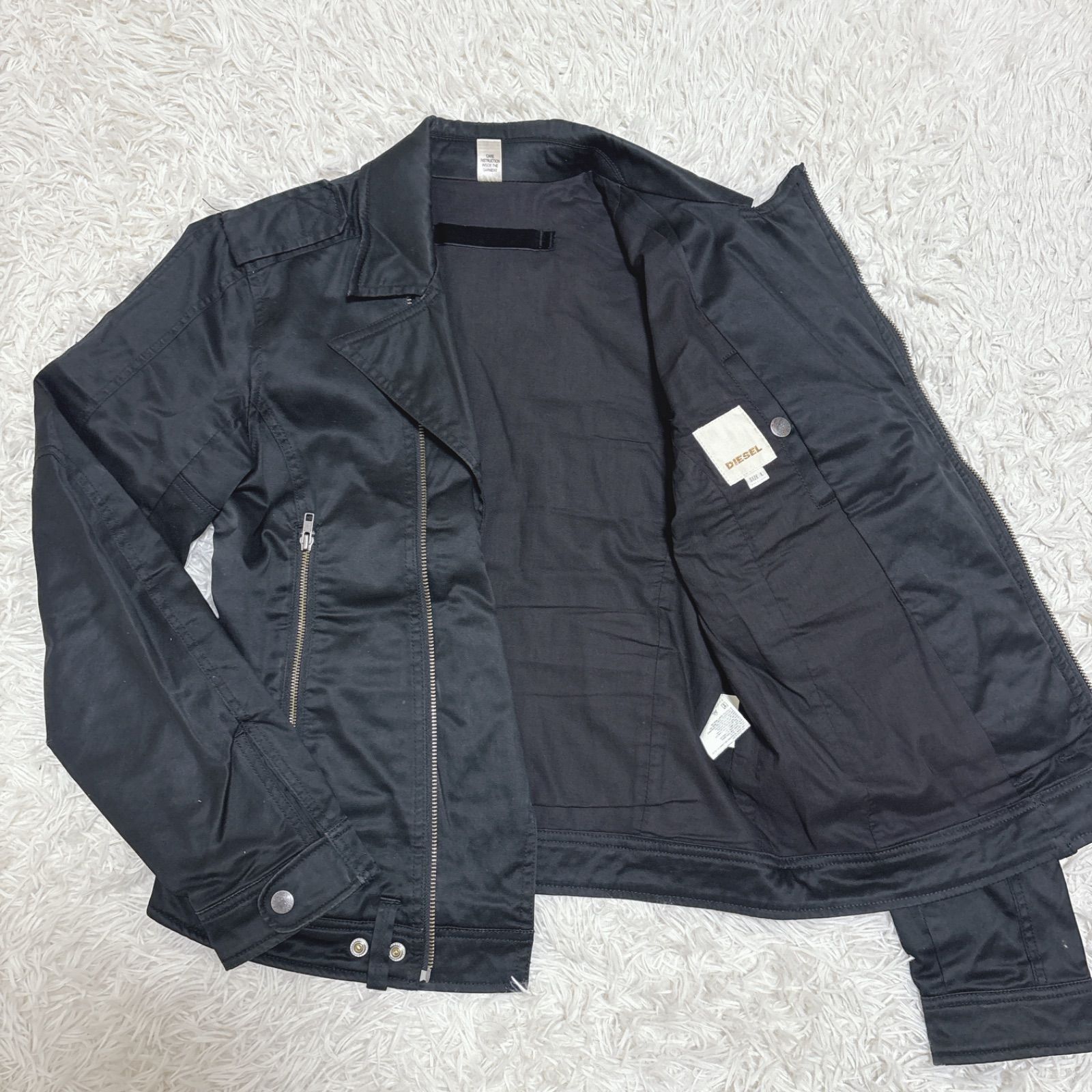 DIESEL Lサイズ ライダースジャケット ダブルジャケット バック 