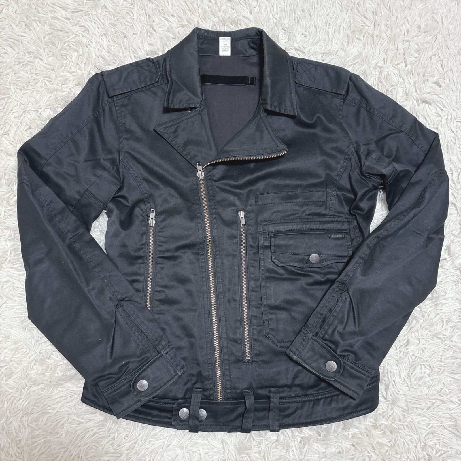 DIESEL Lサイズ ライダースジャケット ダブルジャケット バック 