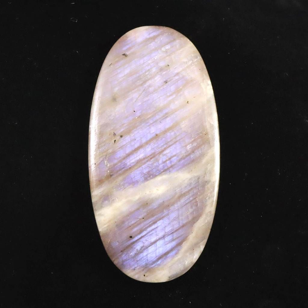  ロシア産 ベロモナイト ムーンストーン 63mmオーバルカボション 23.5g 榎本通商72048 ブリキ雑貨 置物 インテリア小物