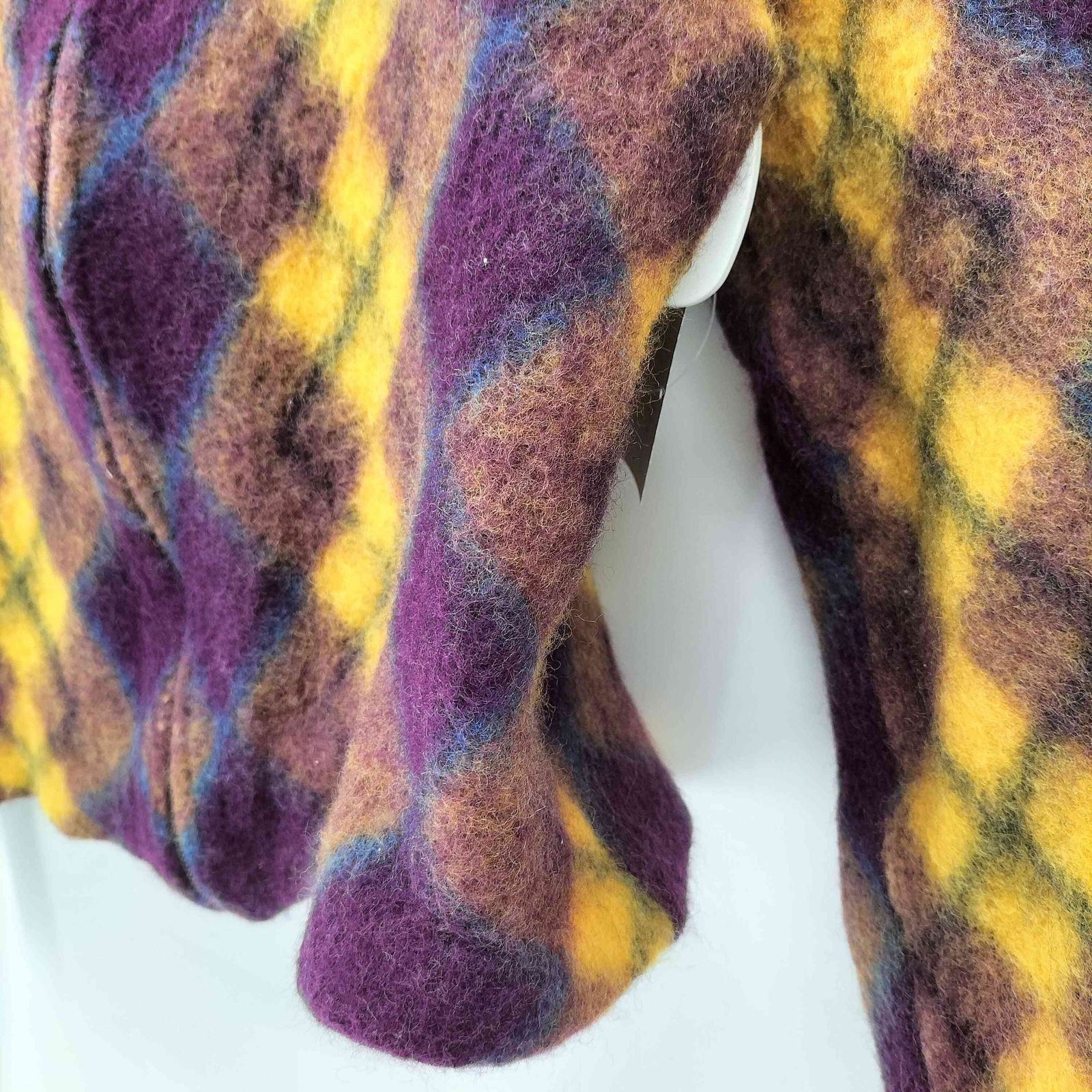 アーペーセー A.P.C. アーガイル柄 ウール フリース ジャケット 