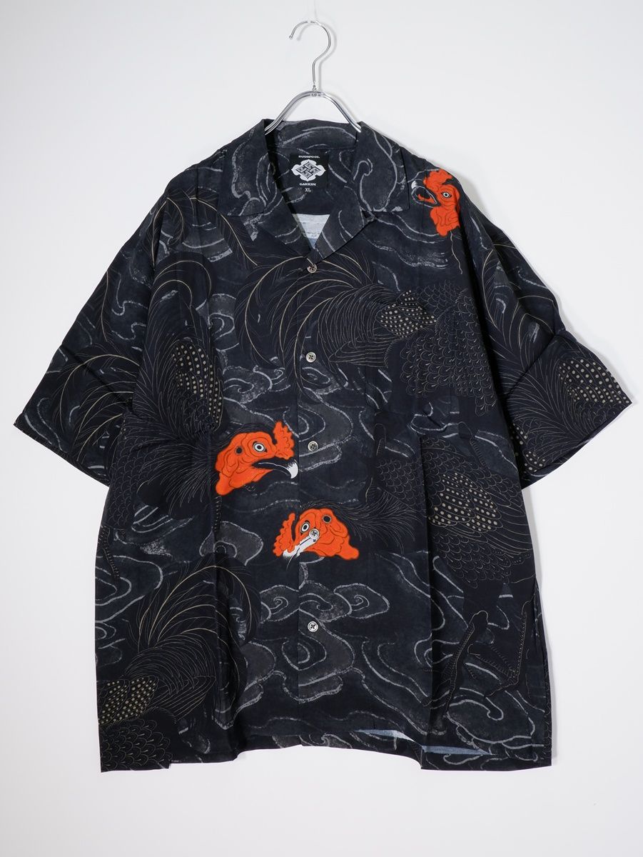 GAKKINガッキン × BUDSPOOL 渦軍鶏 HAWAIIAN SHIRT半袖