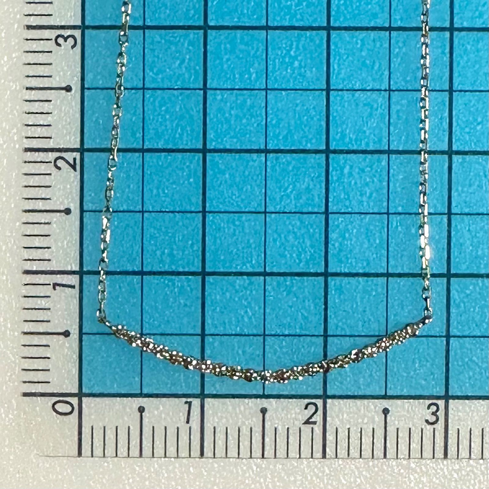 4℃ K18×ダイヤモンド スマイル ライン ヨンドシー ネックレス /24 