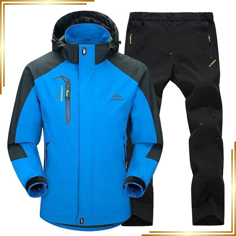 【新品】 [ベンケ] 【雨風に強い】 アウトドア ジャケット レインスーツ 上下 セット 登山服 マウンテンパーカー レインウェア 防寒 防風 撥水 登山 ウェア バイク 釣り フィッシング 自転車 トレッキング ツーリング フード付き ウインドブレーカー 0
