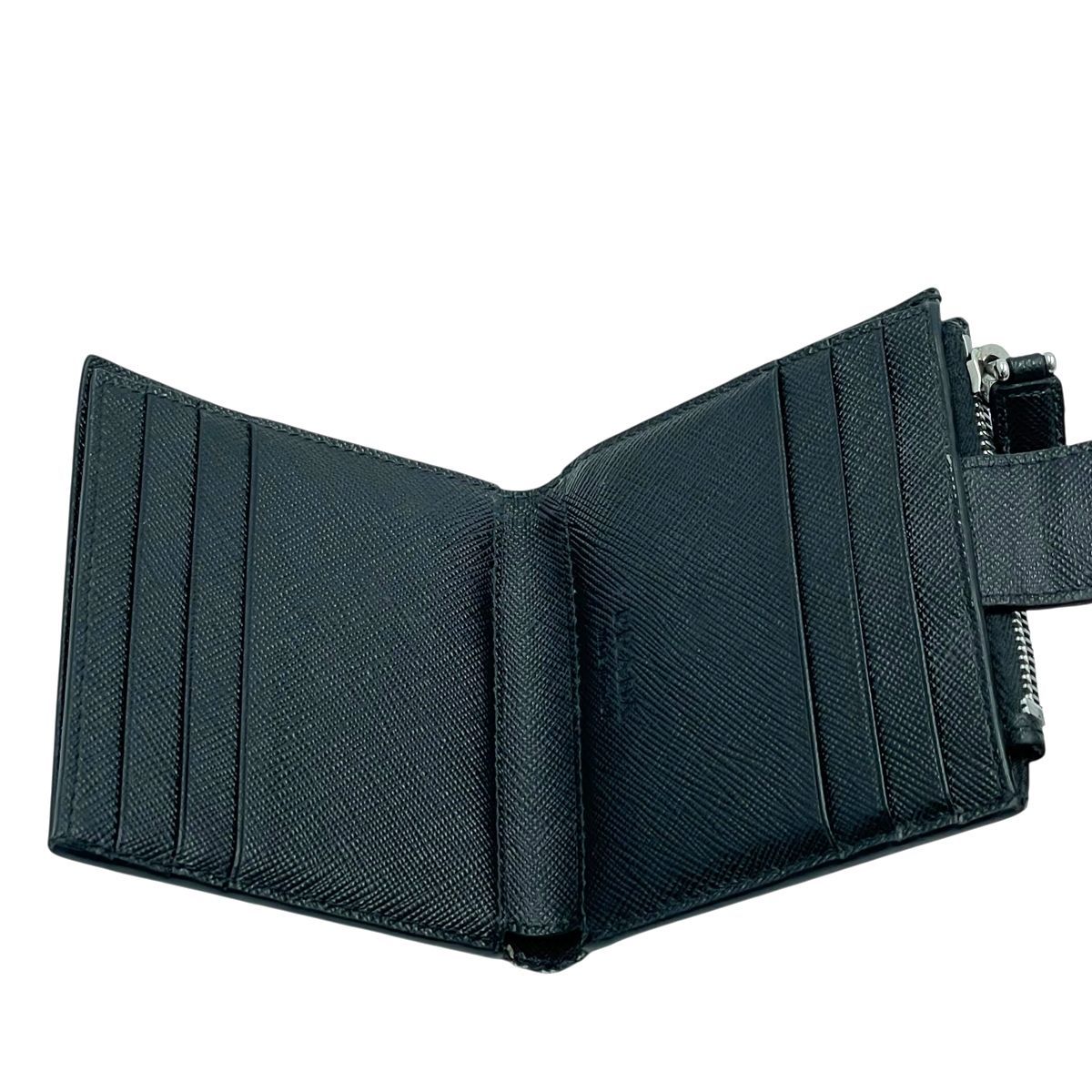 中古】 PRADA プラダ サフィアーノタブ カードケース