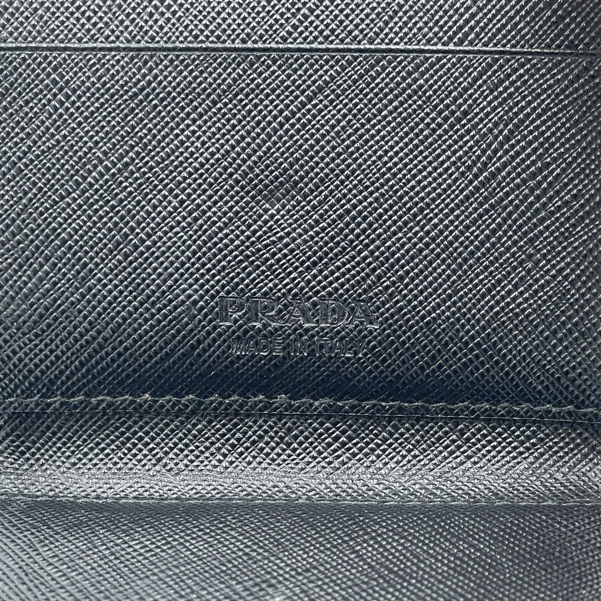 中古】 PRADA プラダ サフィアーノタブ カードケース
