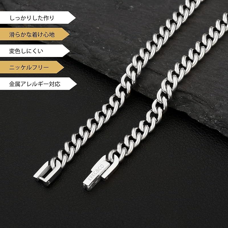 新品】 KRKC&CO チェーンネックレス カットなし メンズ 喜平ネックレス